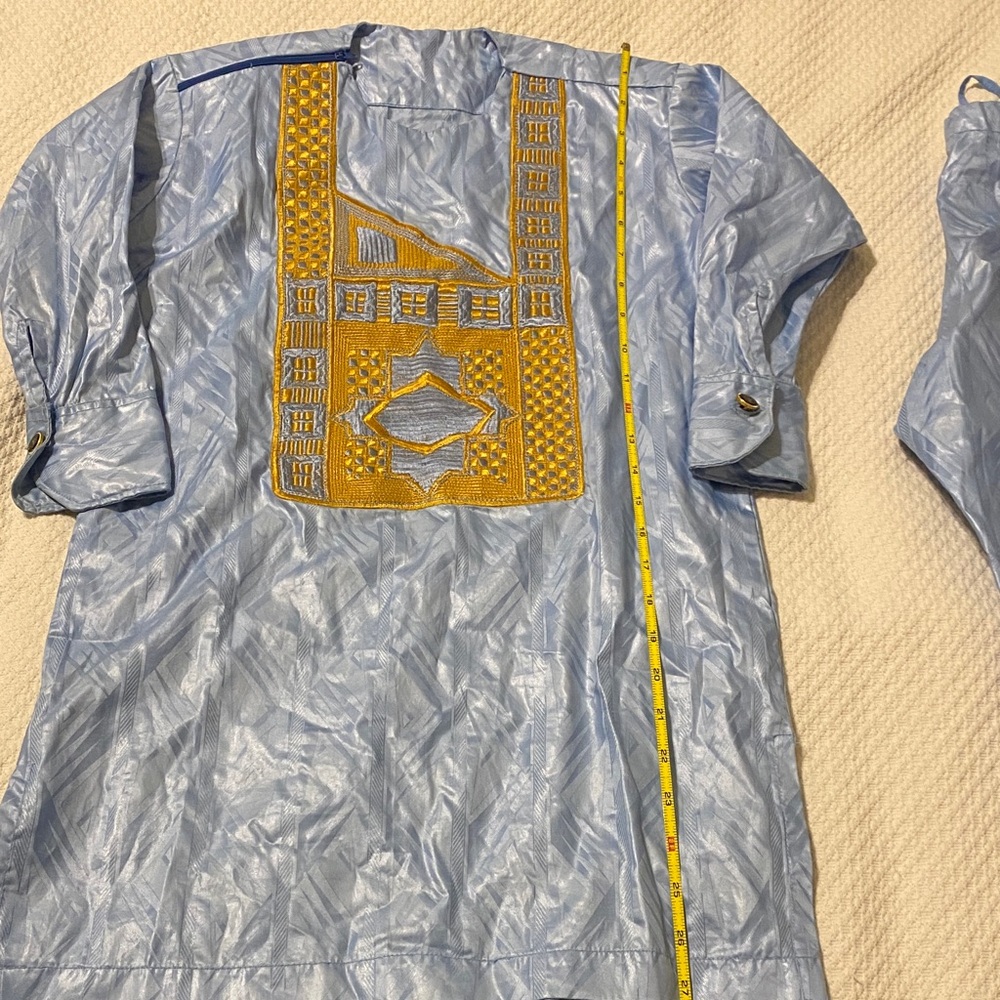 Blue and Gold Embroidered Tunic